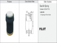 司机座椅空气悬架空气弹簧气囊减震器 Driver seat air suspension air spring shock absorber C.O.B.O. SZ51- 5 SQDZ6807005 60332 9306229 2014118 ABS101 BT21006C 125121 P20.10101 21006C