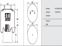 JW0736橡胶空气弹簧/气囊/Air spring shock absorbers/W01-M58-0736/4159NP06