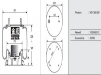 JW9251橡胶空气弹簧/气囊/Air spring shock absorbers/W01-358-9251/1003589251C/200182