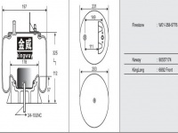 JW5776橡胶空气弹簧/气囊/Air spring shock absorbers/W01-358-5776/90557174