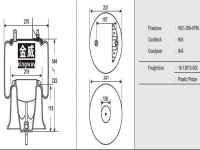 JW9780美国福莱纳卡车橡胶空气弹簧气囊/freightliner Air spring Gasbag shock absorbers/W01-377-9767/W013779767/W01 377 9767/681-320-00-17/6813200017/W01-358-9780/16-13810-000/1T15ZR-6/1T15ZR6