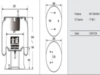 JW6344橡胶空气弹簧/气囊/Air spring shock absorbers/W01-358-6344/1T19E-1/128147128