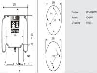 JW8772橡胶空气弹簧/气囊/Air spring shock absorbers/W01-M58-8772/1DK28A7/1T19E-1