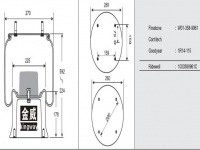 JW9961橡胶空气弹簧/气囊/Air spring shock absorbers/W01-358-9961/1R14-115/1003589961C