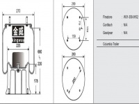 JW9152橡胶空气弹簧/气囊/Air spring shock absorbers/W01-358-9152