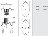 JW7359橡胶空气弹簧/气囊/Air spring shock absorbers/W01-681-7359/11904/16124