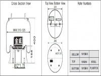 空气弹簧Air spring JW0294 空气弹簧气囊总成 1T15M-9 1V15M-9