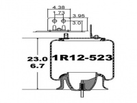 工厂制作生产空气弹簧减震气囊 GOODYEAR 1R12-523 Air Spring Rolling Lobe NAVISTAR 1R12-523 1R12523 3541732C1