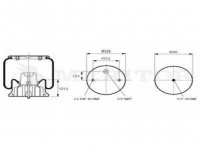 空气弹簧减震气囊 Air Spring Rolling Lobe 1R12-069 1R12069 4154NP05 91014P312 85101145 307112 306746 304759 302456 302038 301649 1T15M4 W01-358-9069 W013589069 1300248000 MLF8113 MLF7113 15747