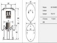 挂车空气弹簧气囊Trailer air spring air bag 4159NP14 4159NP06 1T15M-9 V1DK21B-4 133682 PNP311370000 204124 W01-M58-7548 54159AP14 566-24-3-501 566243501 1R12-760 1R12-834 UJA0894-001 21215762 21226039 21215891