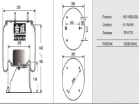 挂车空气弹簧气囊Trailer air spring air bag 811MB 1384274 0388491 1322491 1322720 1R14-718 1T19E-2 2203878 311670000 130042 566-28-3-503 566283503 5.000.745.918 5000745918