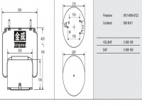 达夫挂车空气弹簧气囊Trailer air spring air bag DAF 836NP05 836NP06 1153933 1T17AR-4.5 W01-M58-9710 1153934 W01-M58-9711