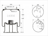 JW9003挂车空气弹簧气囊Trailer air spring air bag 4035NP02 V1DK28F-3 W01-M58-6223 136542 1R14-819 1R14-823 566-28-3-538 566283538 566-28-3-529 566283529 A9463281501 2010501501 017924 1288087 093770001