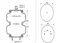 JW2-5285 Air spring airbag of Truck RENAULT TRUCKS VOLVO ZG 2B5285 22573233 ZG407040008 7422573233 90217 20541504 2B9703 7420541504 2B9-703 SP55225-2P13 45759