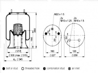 Air spring airbag Truck trailer ASF W01-M58-6289 FT341209-K SP551209-K 1R12-703 1T323-40 1T323-41 566-24-3-501 566243501 58050900 1D23E-3 90557086 391209K 112322 11808 1006551